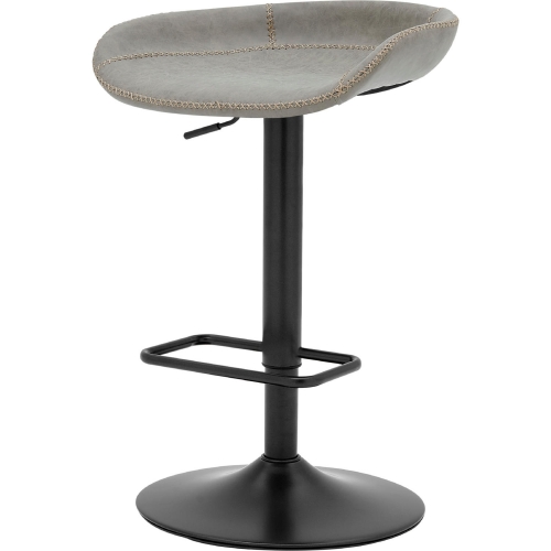 Rogue Gaslift Bar Stool in Vintage Mist Gray Leatherette (Set of 2)